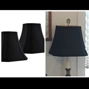 Sophisticated Black Lamp Shade Pair